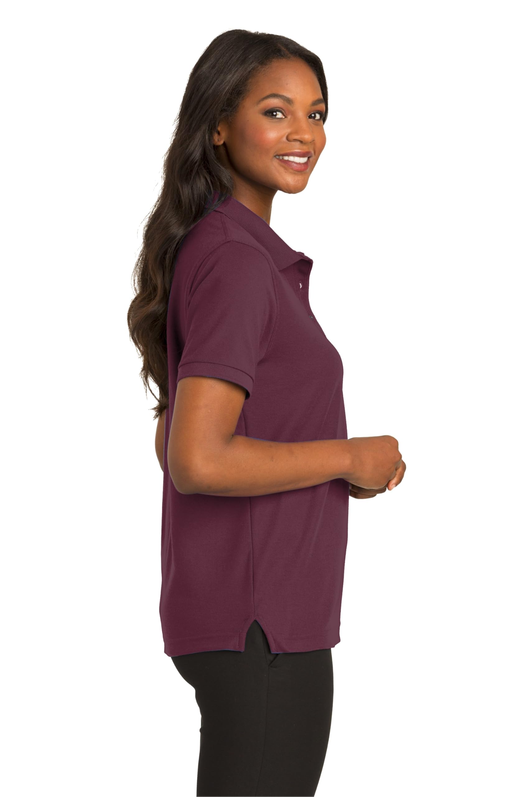 Port Authority Ladies Silk Touch Polo XL Burgundy