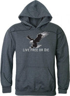 Graphic Pullover, Live Free, H.Char, XL