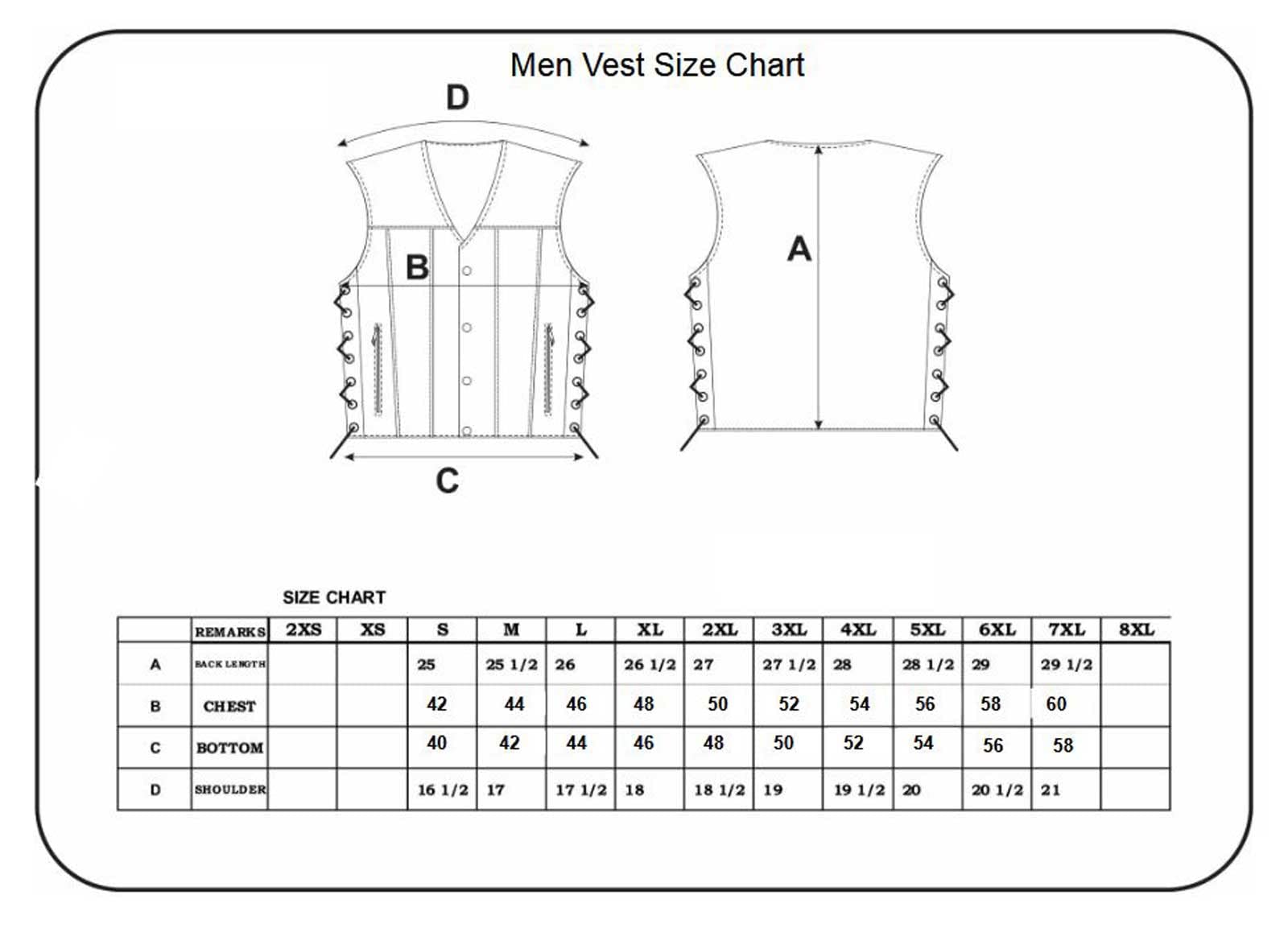 Men's Premium SOA Style Collared Leather Club Vest,Black,Size - 2XL