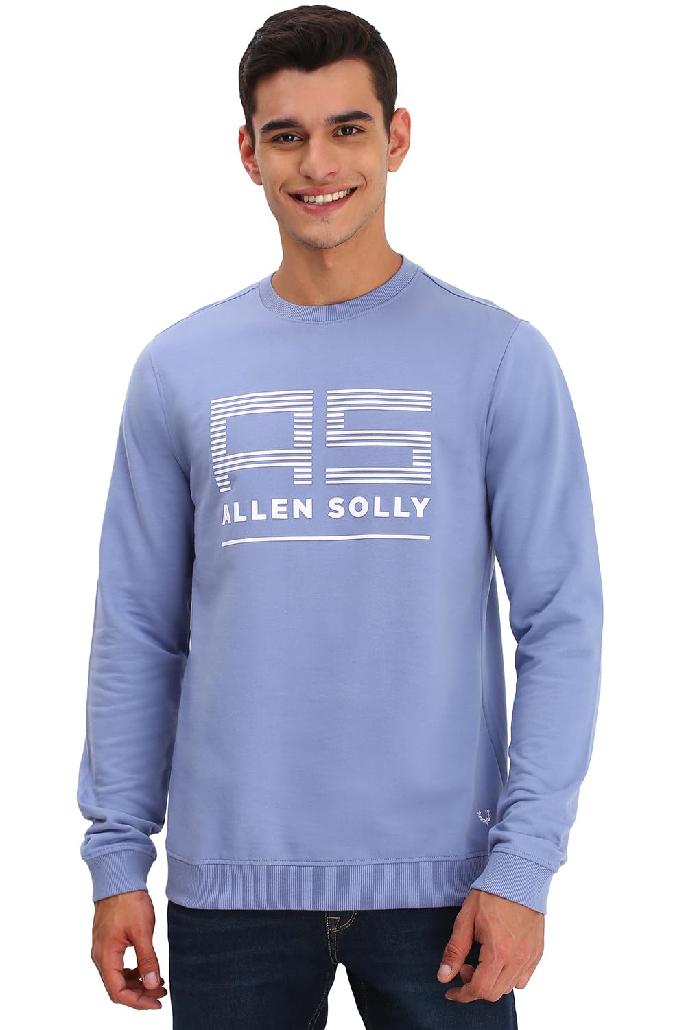 Allen Solly Men Printed Graphic Casual Full Sleeve Crew Neck T-Shirt