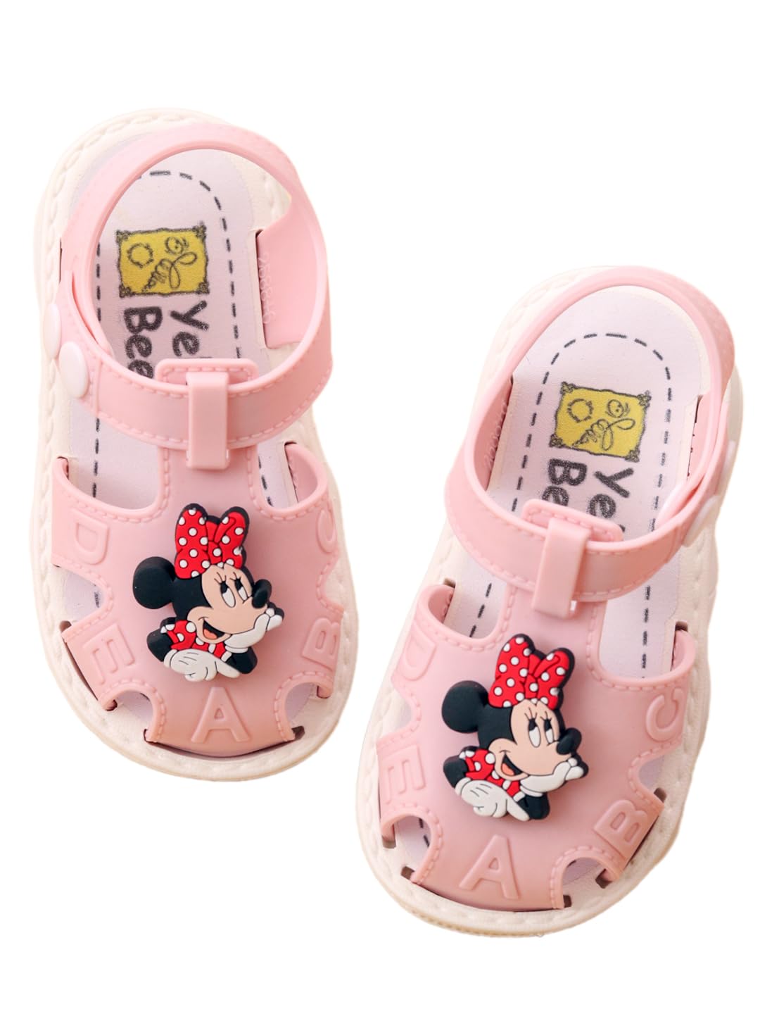 Yellow Bee Disney Minnie Mouse Sandals For Girls  Pink,7C,3.54 Years 7