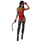 6182 - 4PC Star Studded Ringleader - Small / Black/Red/Gold