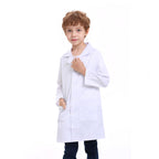 TopTie Kids Lab Coat for School Scientists Halloween Costume-White-10/12