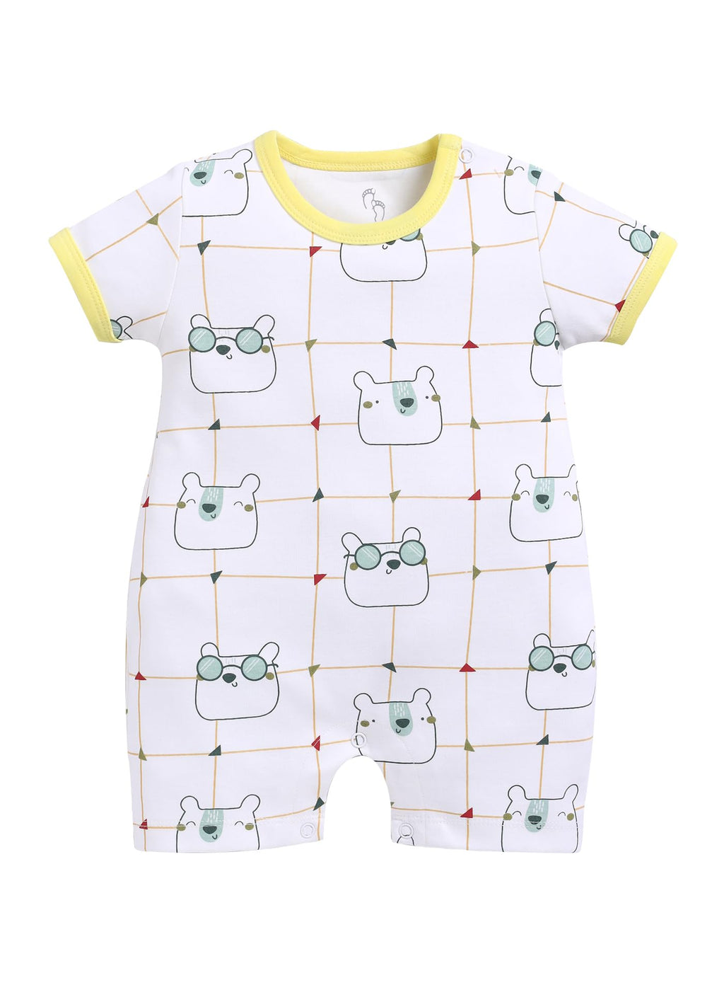 BabyGo Baby Half Sleeve Rompers 100% Cotton Rompers for New Born Baby Boys|Daily Suits for Baby Boys| 3X6M|GREEN|Onesies| Infant