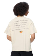 The Souled Store Gilmore Girls: Coffee Cups Women and Girls Short Sleeves Round Neck Off White Graphic Printed Cotton Oversized 