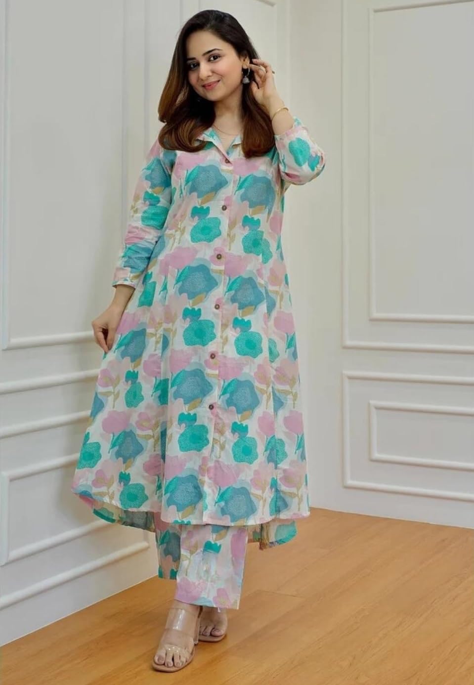 Leriya Fashion Women Rayon Blend Ethnic Wear Formal Kurta Co-Ord Set
