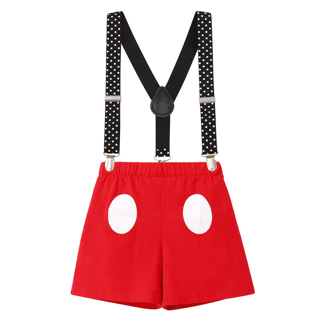 Gentleman Mouse 2nd Birthday Outfit Boys Cake Smash Photo Props for Toddler Kid Baby Romper Suspenders Shorts Bloomers Headband