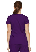 Cherokee womens Signature V-neck Top With Multiple Patch Pockets medical scrubs shirts, Eggplant, X-Small US