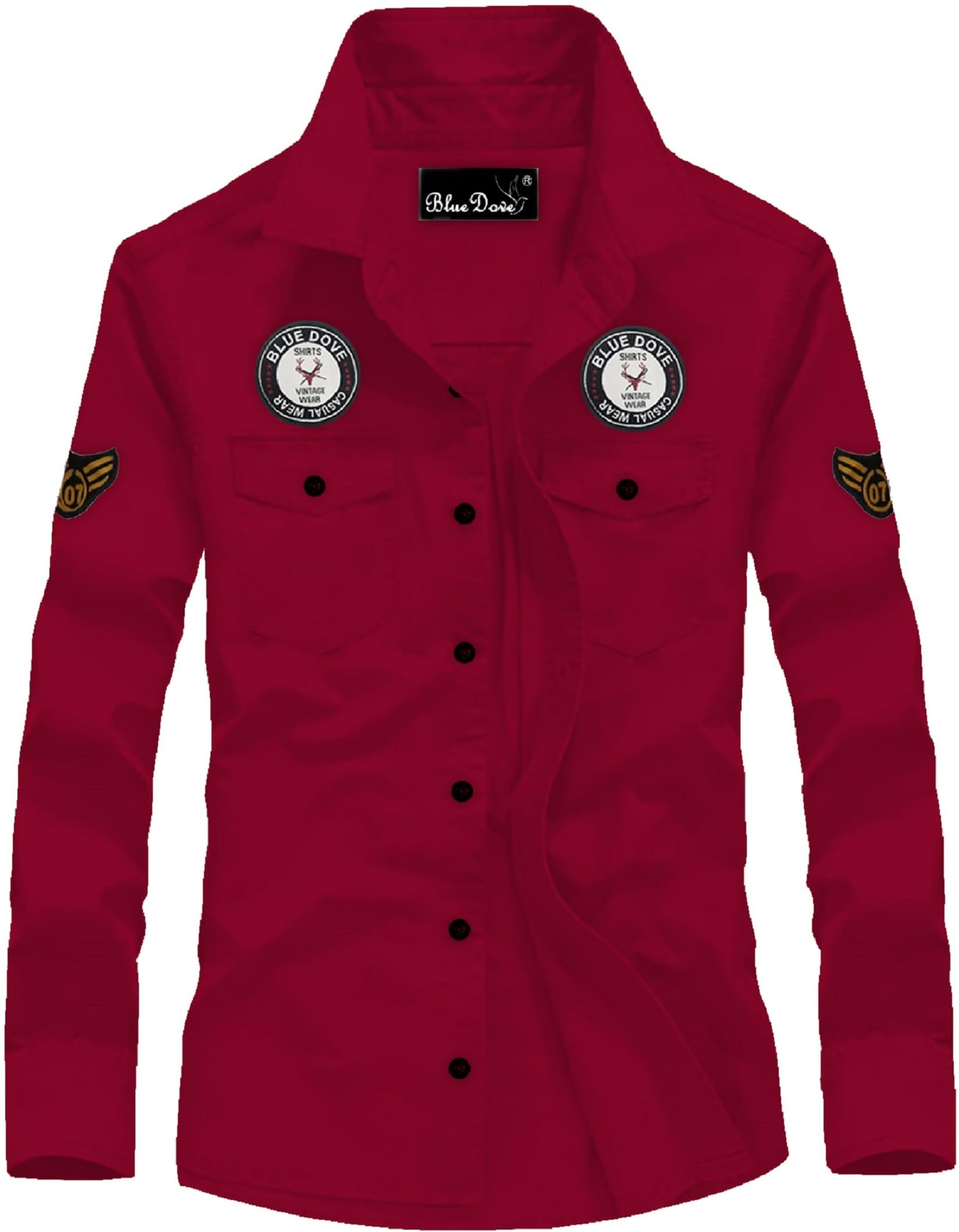 Kadiyu Double Pocket MenS Casual Shirt - Regular Fit, Solid Spread Collar, Versatile Everyday Wear, Comfortable And Stylish Desi