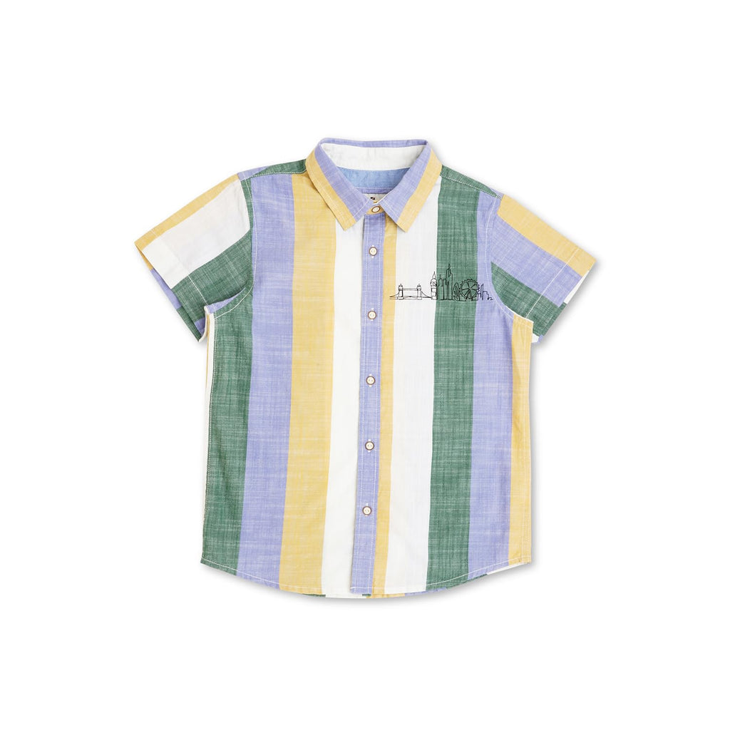 Pepe Jeans Boys Regular Fit Striped Shirts Multicolour
