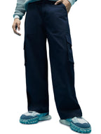 Veirdo Men's Lycra Baggy Relaxed Fit with Solid Button Closure Casual Woven Regular Length Cargo Pants