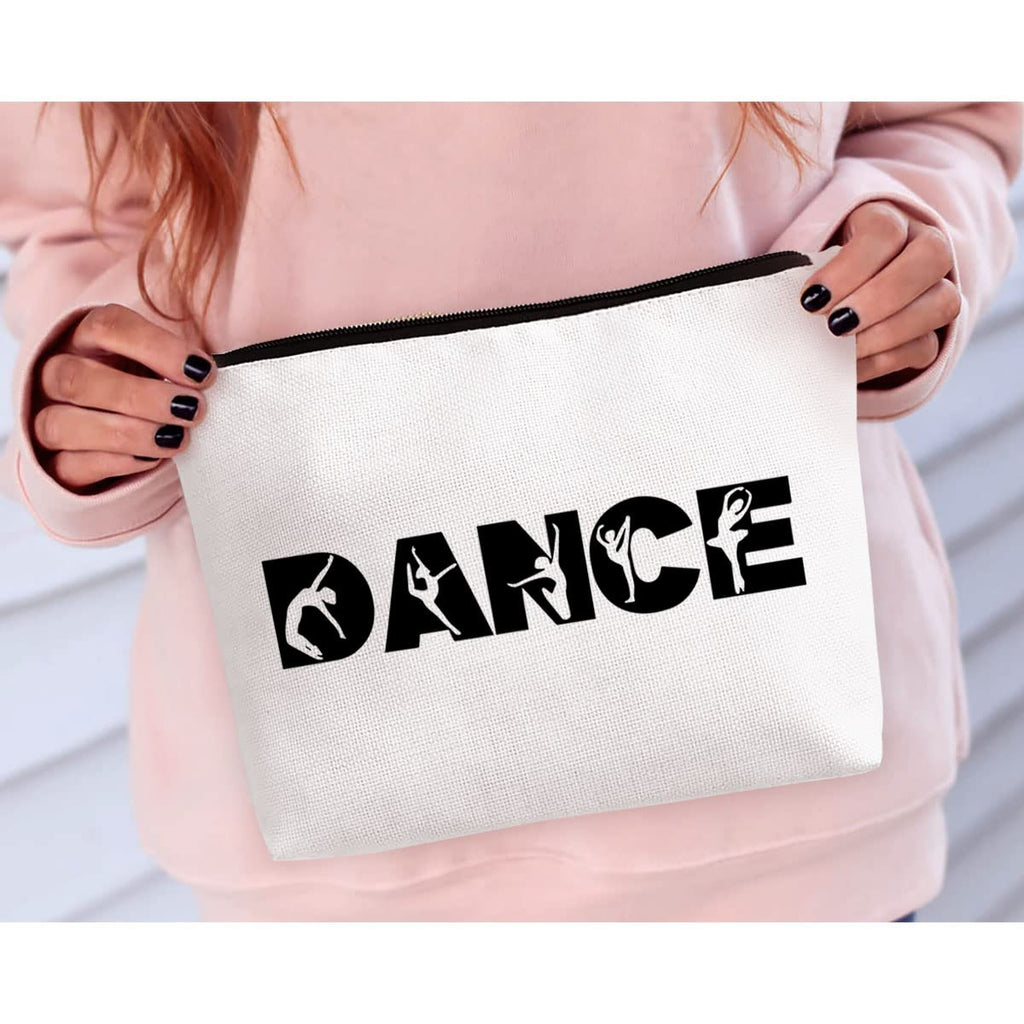 BiuNiuring Dance Teacher Appreciation Gifts, Dancer Cosmetic Bag Gifts, Dance Gifts for Women, Dance Moms Gift, Zipper Makeup Ba