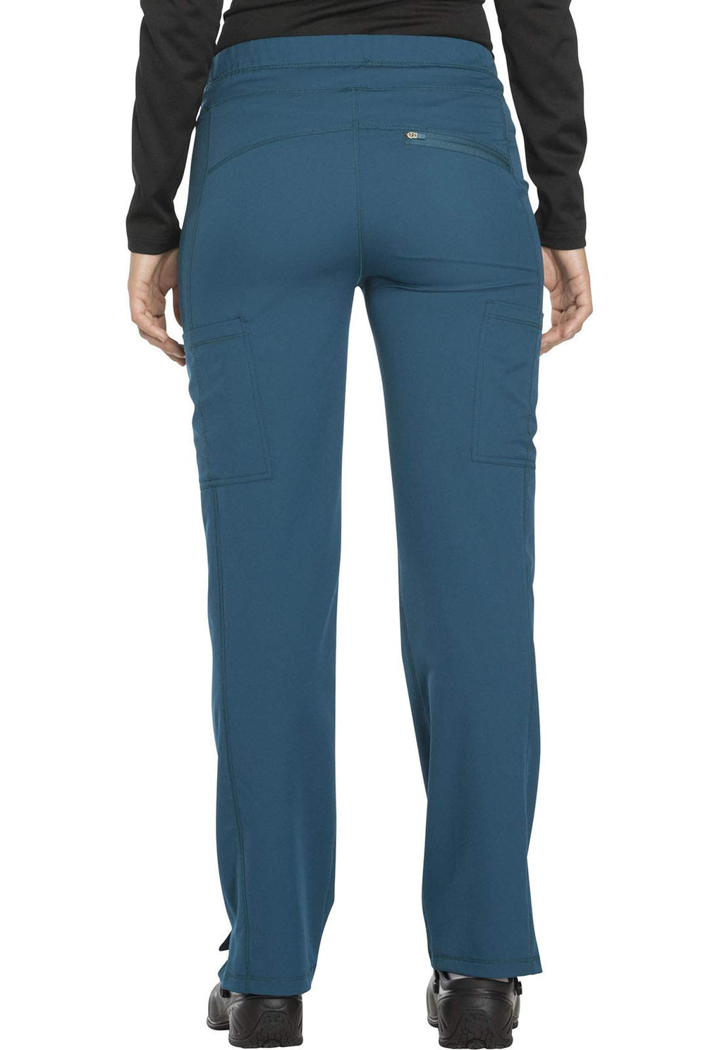 Dynamix Scrubs for Women, Drawstring Cargo Pants for Women Plus Size DK130P, 2XL Petite, Caribbean Blue