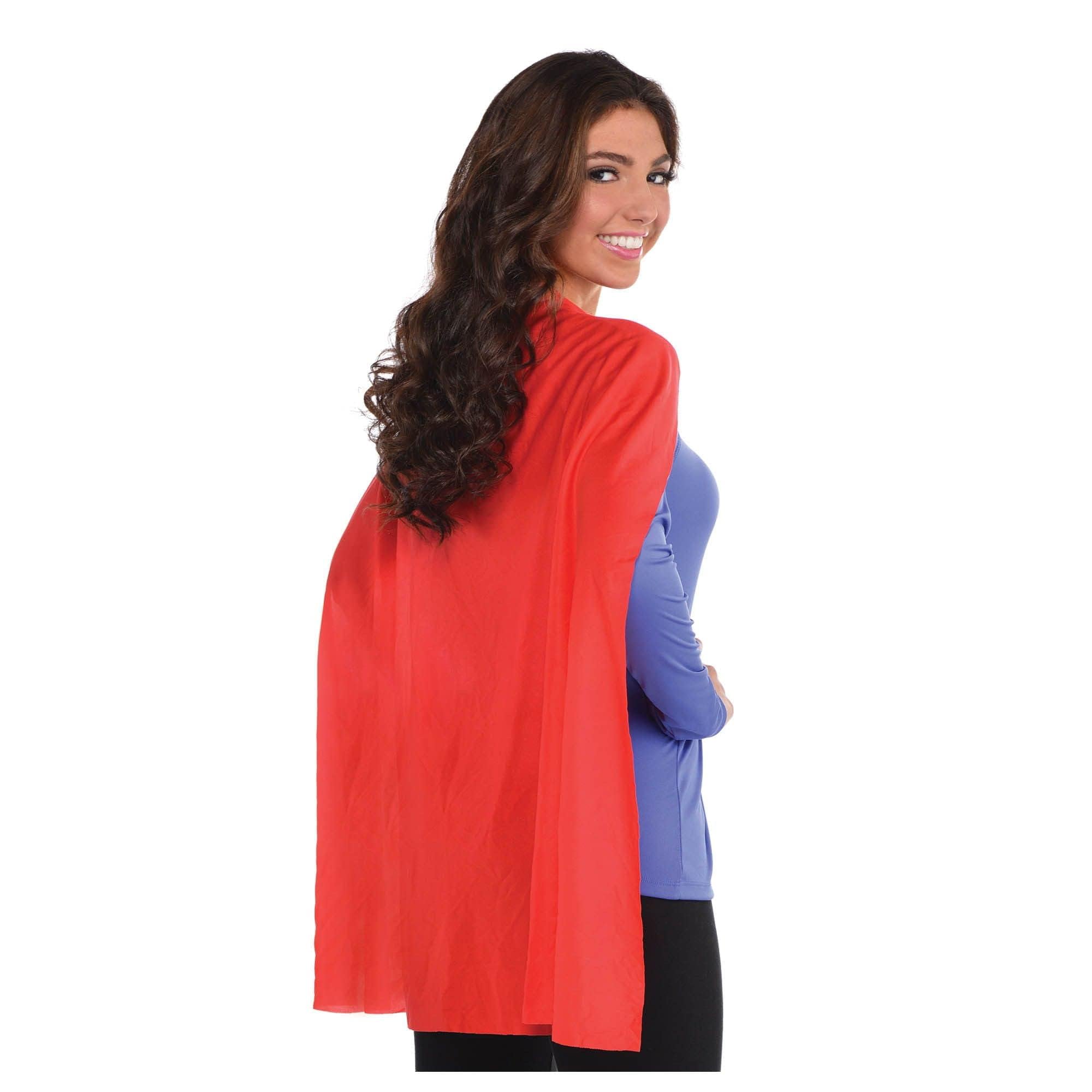 Red Cape Costumes for Kids and Adults - One Size Fits Most (1 Count) - Great For Party Dress-Up - Superhero & Halloween Capes