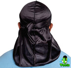 Veeta Superior Silk Durag - Smooth Silk Durag for Men & Women, Long Double Wide Straps, Outside Seam Triple Stitch Du Rag