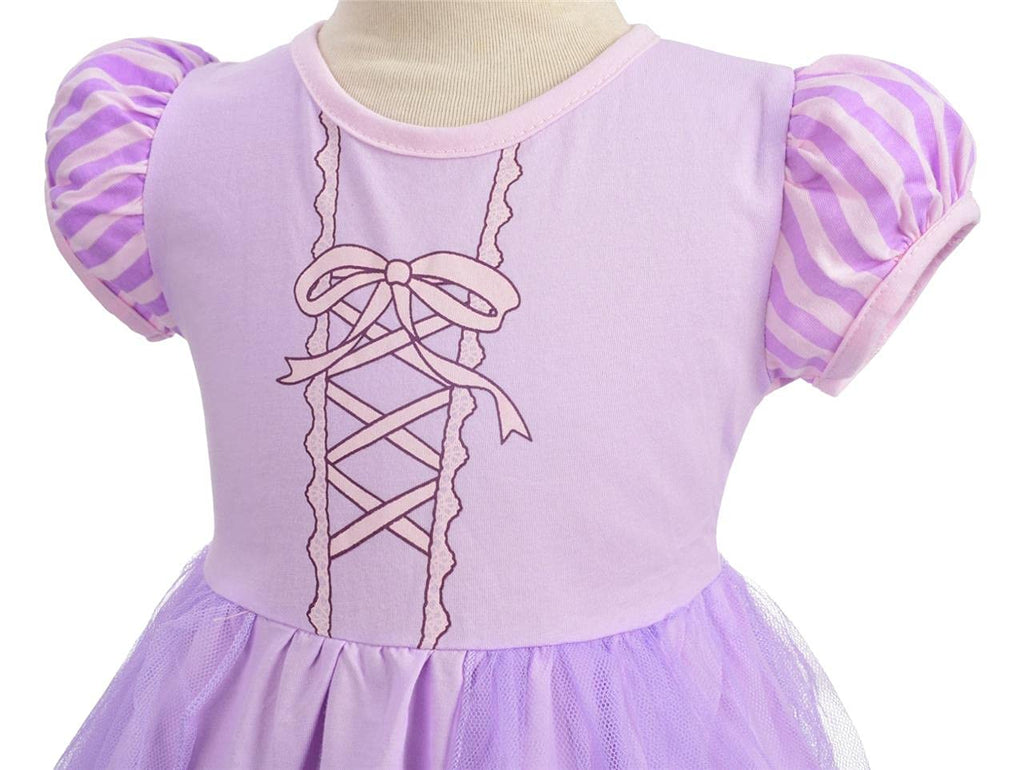 Dressy Daisy Princess Dress Up Clothes Halloween Fancy Party Tulle Skirt Summer Outfit with Braid Hair Hoop for Baby Girls Size