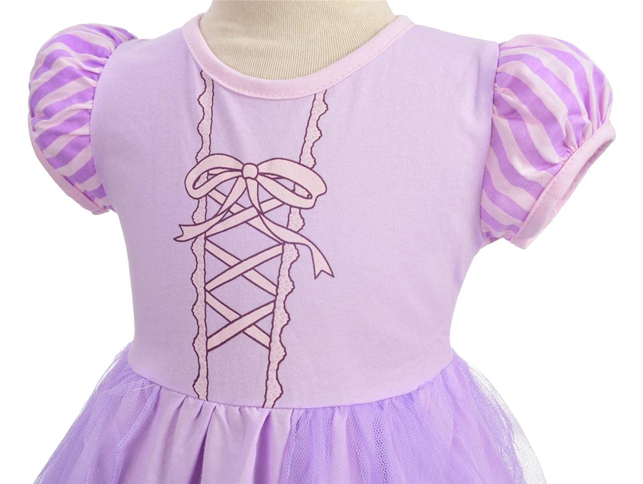 Dressy Daisy Princess Dress Up Clothes Halloween Fancy Party Tulle Skirt Summer Outfit with Braid Hair Hoop for Baby Girls Size