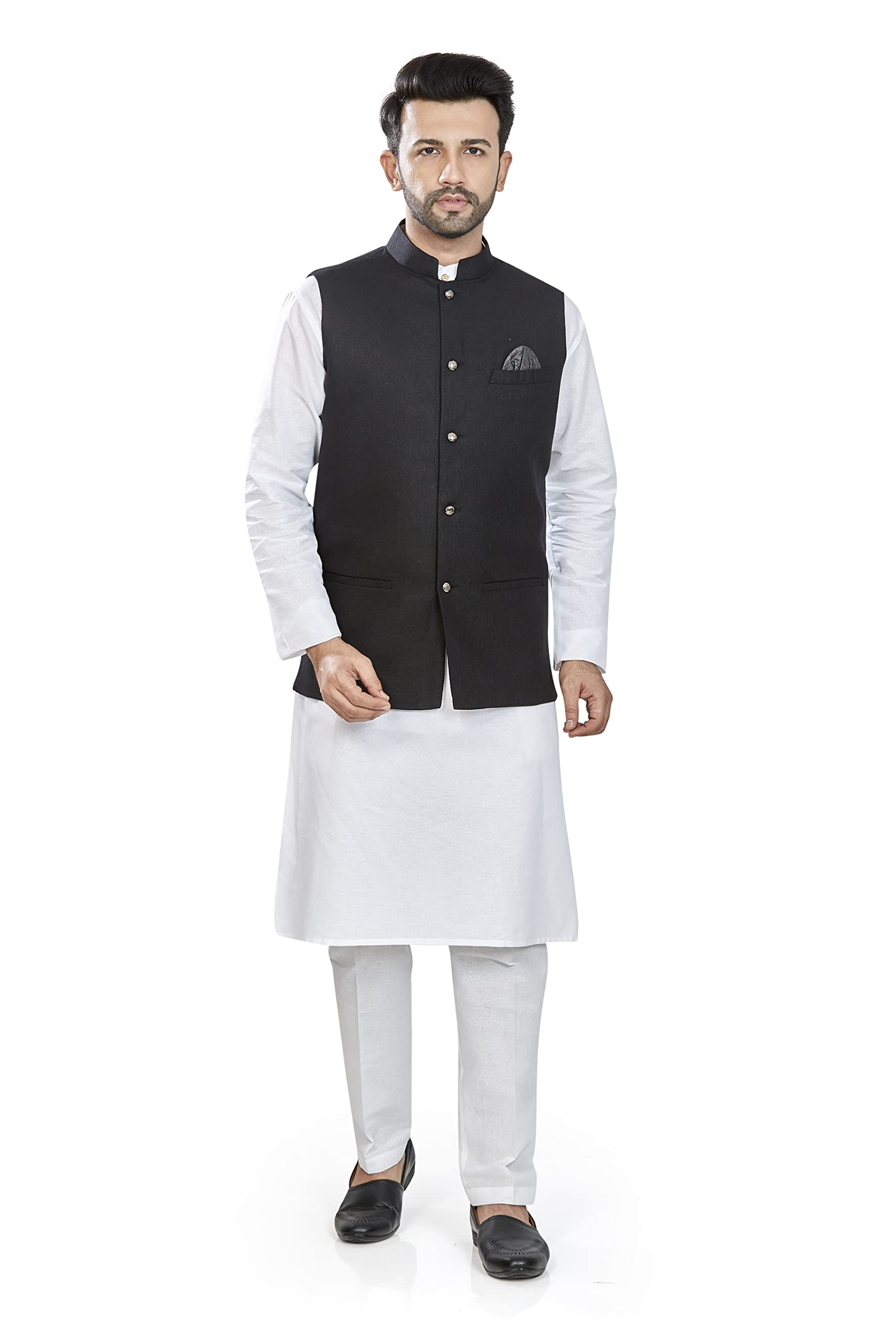 BE ACTIVE Mens Linen Blend Nehru Jacket With Mandarin Collar || Ethnic Koti For Men || Men Koti Formal|| Men Koti Wedding (RFKT