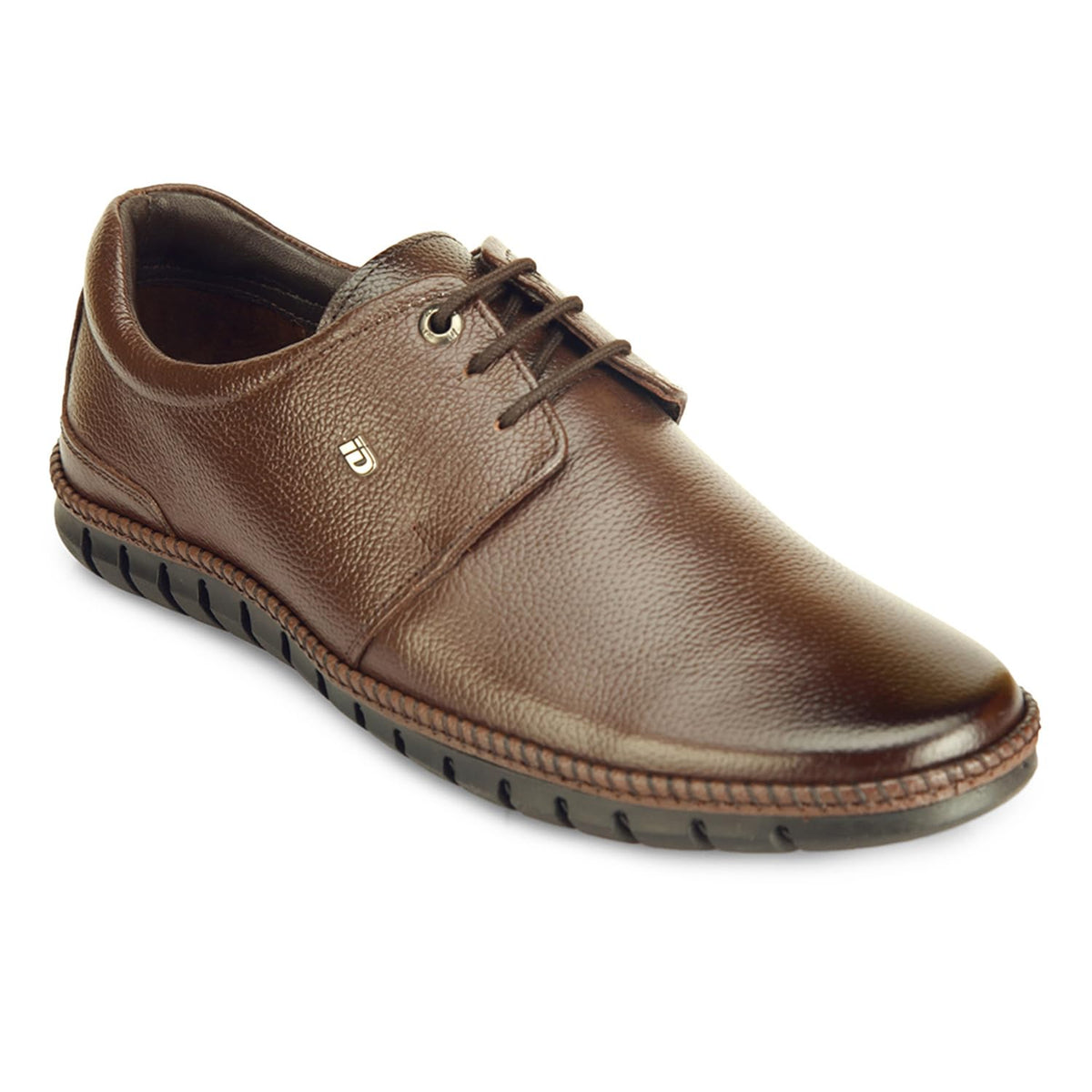 ID Brown Laceup Formal Shoe for Men 5