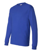 Hanes 5.2 oz. ComfortSoft Cotton Long-Sleeve T-Shirt, Deep Royal, 3XL
