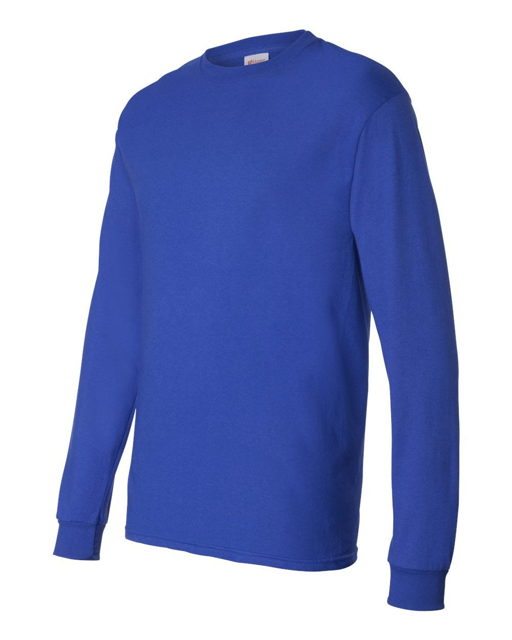Hanes 5.2 oz. ComfortSoft Cotton Long-Sleeve T-Shirt, Deep Royal, 3XL