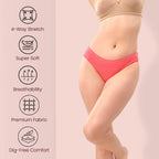 Lyra Pack Of 6 Printed Bikni Panties Multicolour