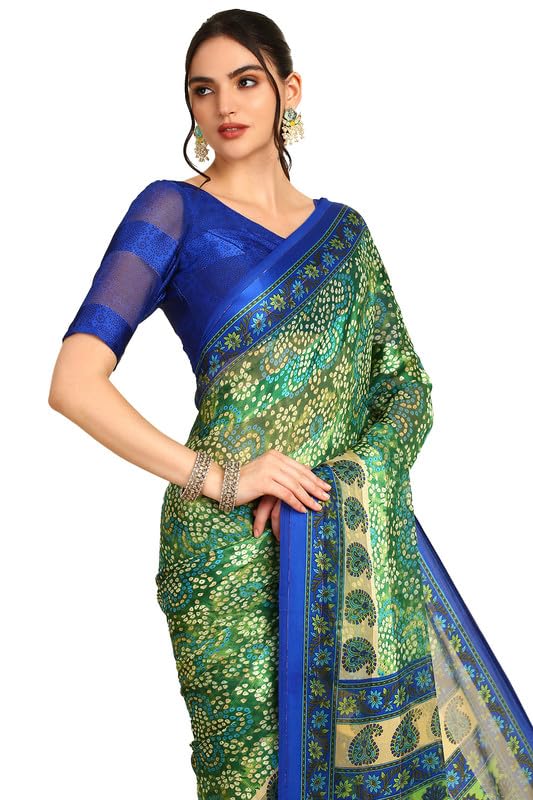 Soch Women Bandhani Print Chiffon Saree