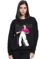 Bewakoof Womens Graphic Printed Oversized Sweatshirt_551021_Black_S