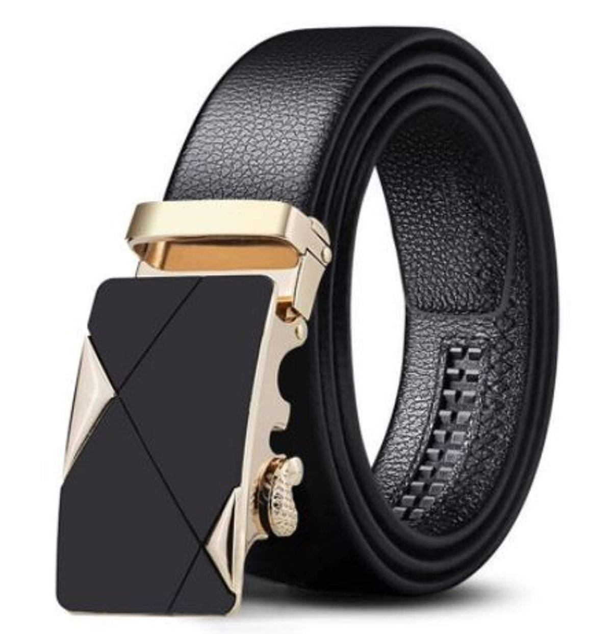 Zacharias MenS Artificial Leather Belt Autolock Buckle Ax5303 (Black; 4Xl) 4