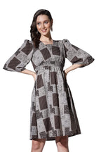 Leriya Fashion WomenS Dresses | Rayon Vintage All-Over Printed Knee Length Dresses For Women | Fancy Dress For Girls | Office W