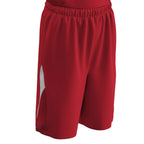 Champro Pivot Reversible Polyester Basketball Short, Youth Small, Scarlet, White