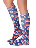 Toynk Sushi I Like It Raw Photo Print Knee High Socks