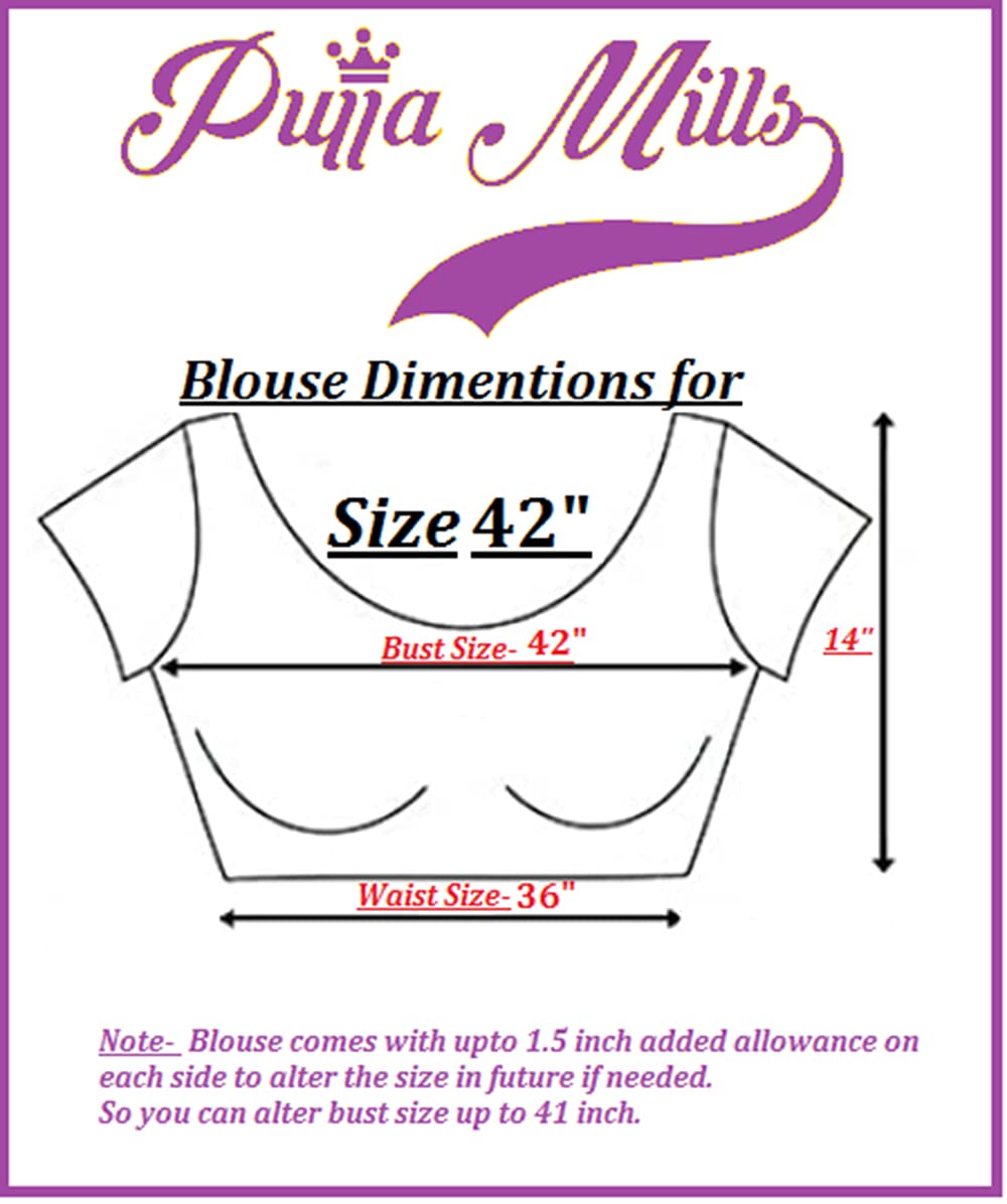 Pujia Mills Womens Heavy Milan Silk Codding Sequins Handwork Half Sleeve Pink Color Blouse Womens Bridal Blouse Readymade Heavy Work Embroidery Readymade Saree Blouse for Women