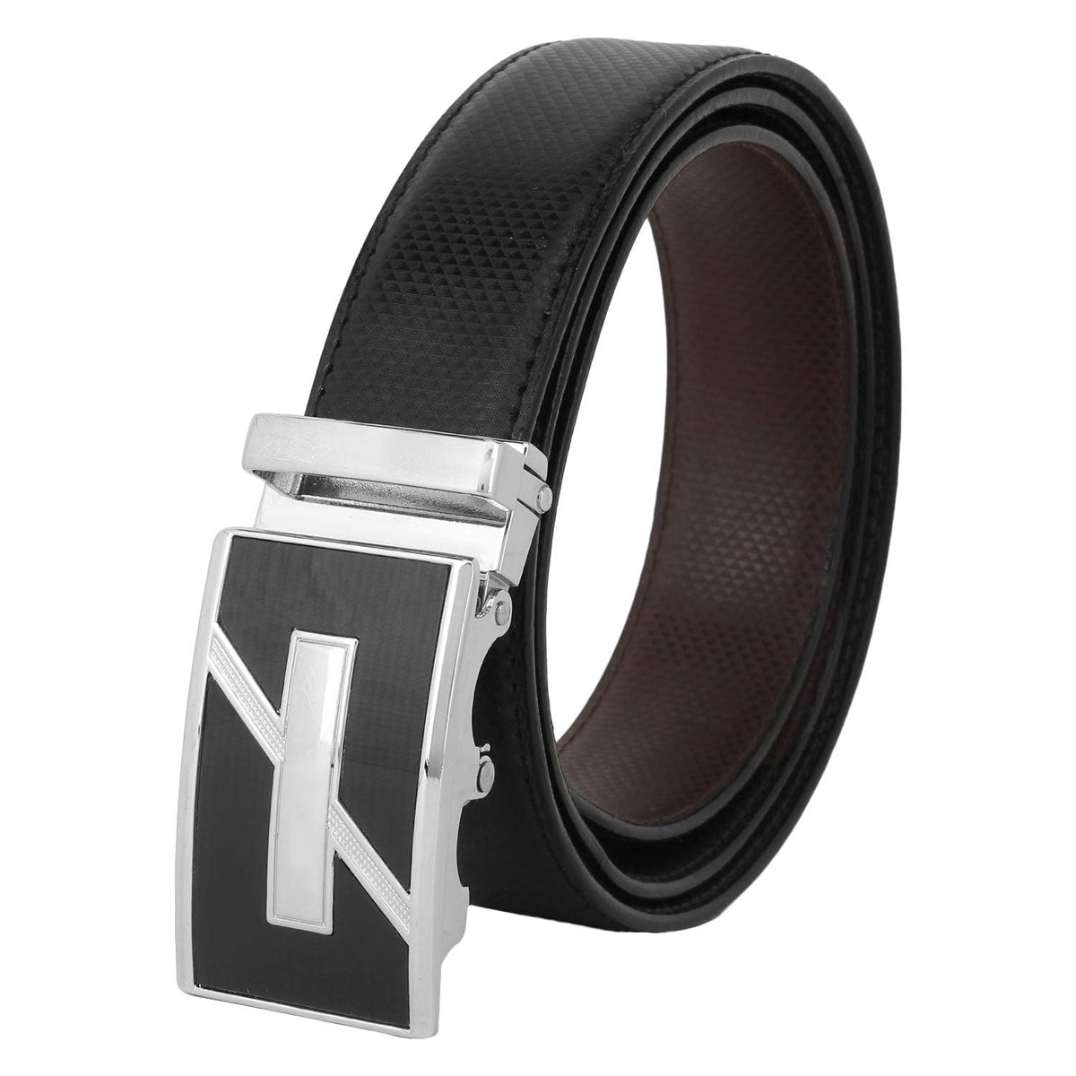 Zacharias MenS Pu Leather 35 Mm Reversible Belt Sl01 (Black_4Xl) (Pack Of 1) 4
