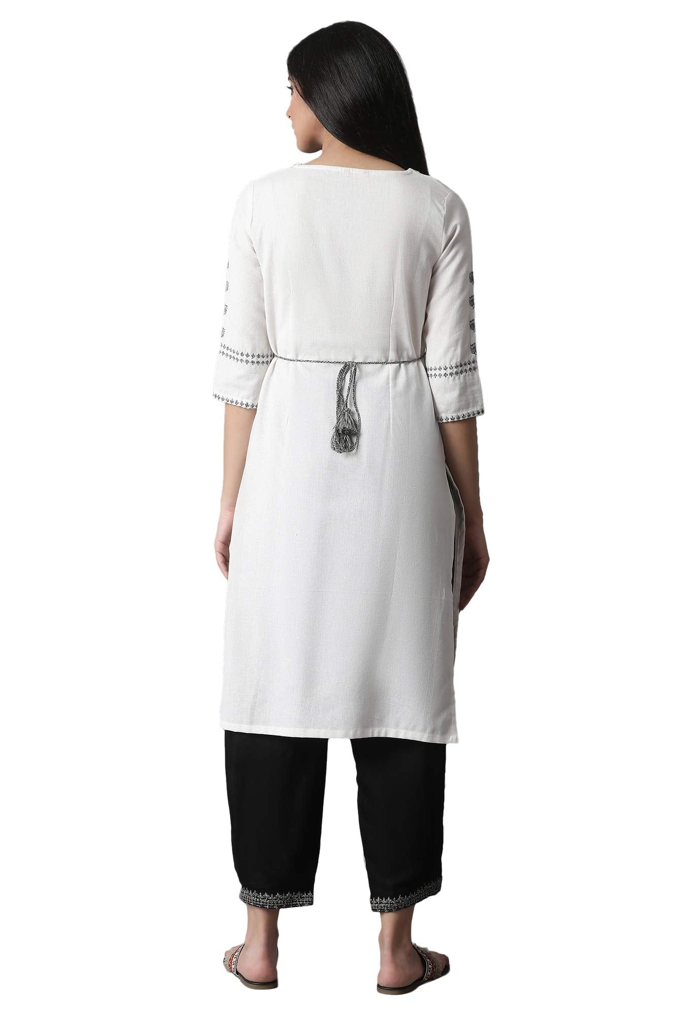 W For Woman Ecru A-Line Kurta