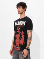 The Souled Store Official Deadpool Originals: Maximum Effort Men and Boys Short Sleeve Round Neck Graphic Printed Regular Fit Co