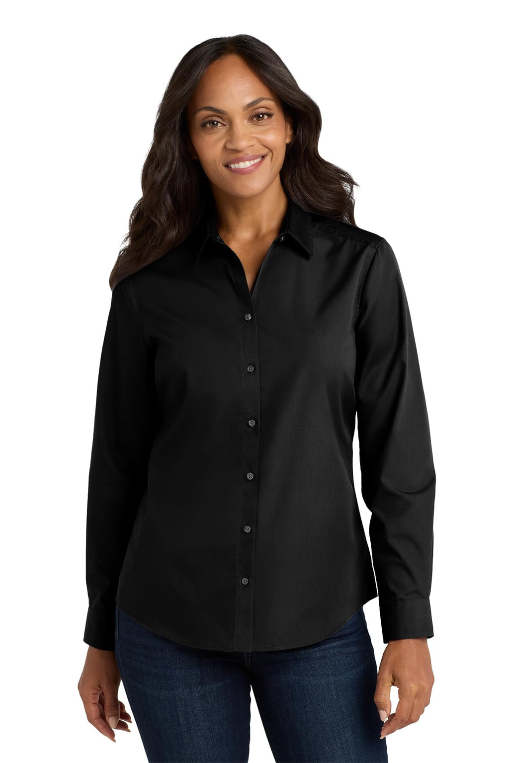 Port Authority Neck Very Important Tee (LW100) Deep Black, 3XL