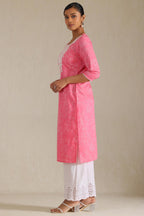 Soch WomenS Cotton Botanical Regular Kurta (Cws5Ku61167_Blush Pink