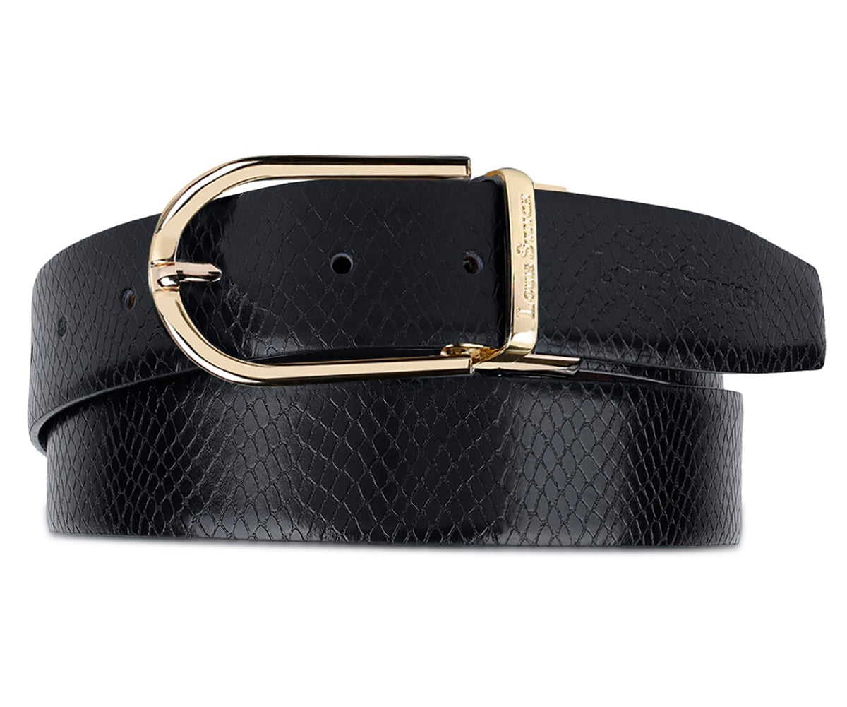 Louis Stitch MenS Spanish Leather Reversible Belt 1.25 Inch (35Mm) Handcrafted Formal Waist Strap With Golden Buckle Belt For M 28