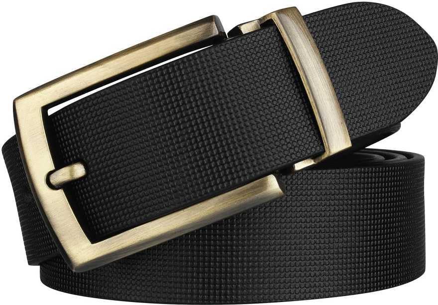Men Black Genuine Leather Belt ()_1142 44