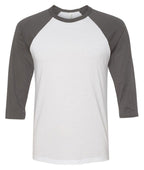 Unisex 34-Sleeve Baseball T-Shirt - gRY cHR BLK TRB - S(D0102H7Wg92)