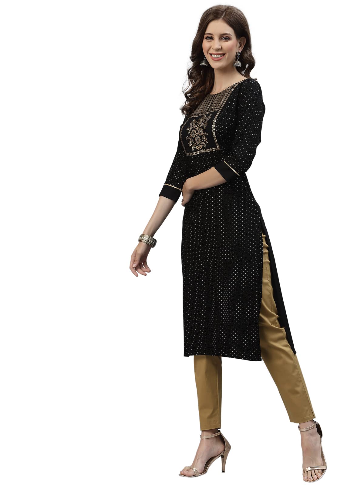 Sanisa Foil Printed Rayon Kurta