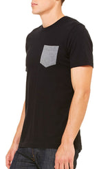 Mens Jersey Short-Sleeve Pocket T-Shirt - BLAcK - S(D0102H7W3SP)