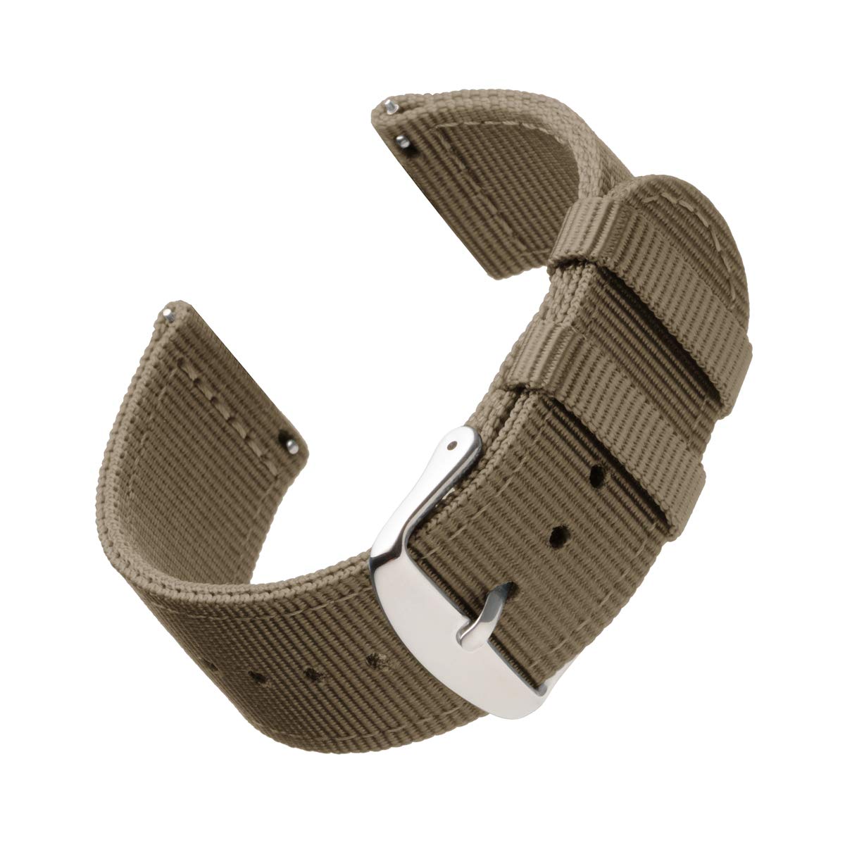Archer Watch Straps - Premium Nylon Quick Release Replacement Watch Bands for Men and Women, Watches and Smartwatches (Khaki, 18