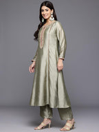 Varanga Women'S Silk Blend T-Shirt (Rl24_Vskd32382_Vardup1996-M_Green