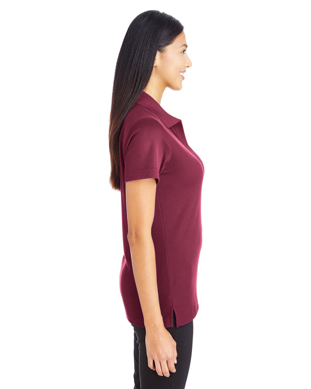 crownLux Performanceadies Plaited Polo - gRAPHITE - XS(D0102H7N9L6)