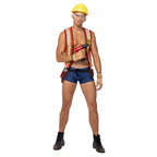 6195 - 5PC Mens Construction Hard-Worker - Large / Orange/Blue