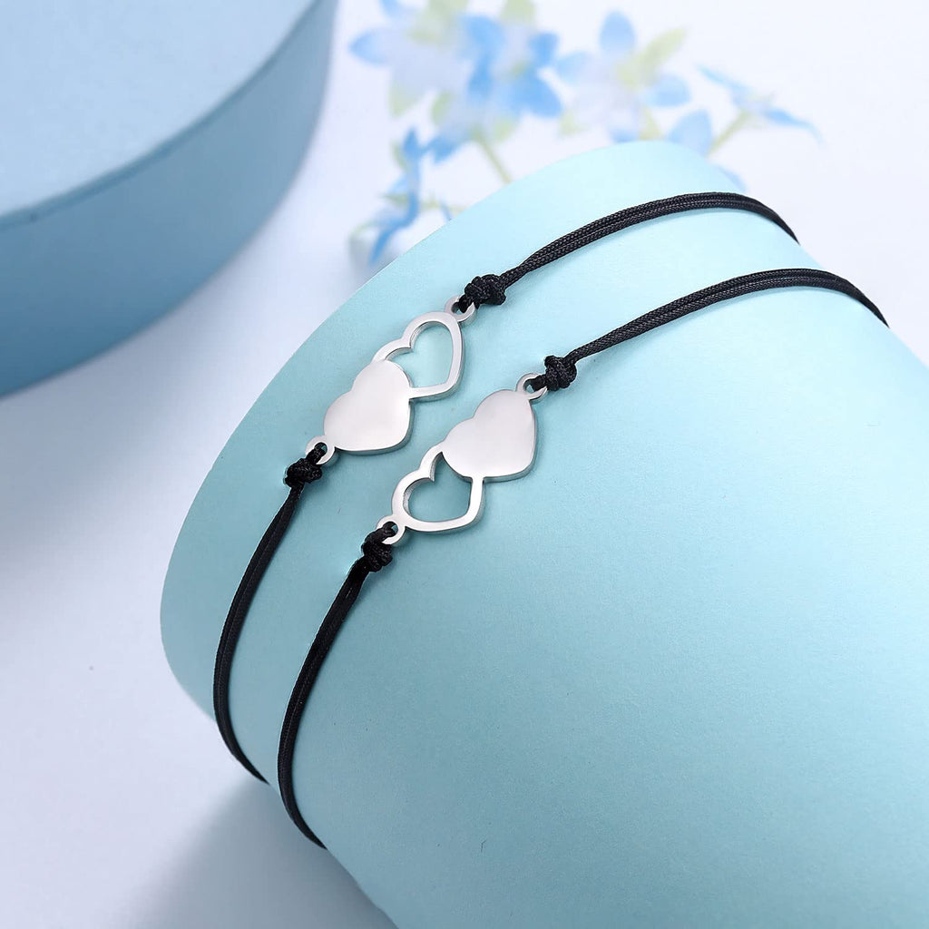UNGENT THEM Cousin Gifts for Women Christmas Birthday Gifts Matching Heart Cousins Bracelets for 2