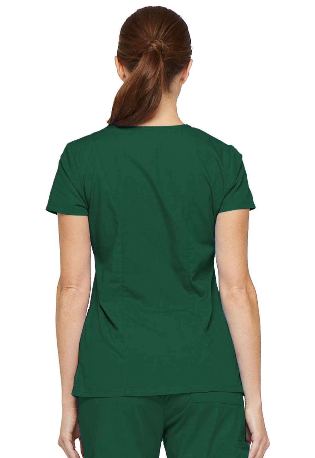 Dickies womens Signature V-neck Top With Multiple Patch Pockets medical scrubs shirts, Hunter, X-Large US