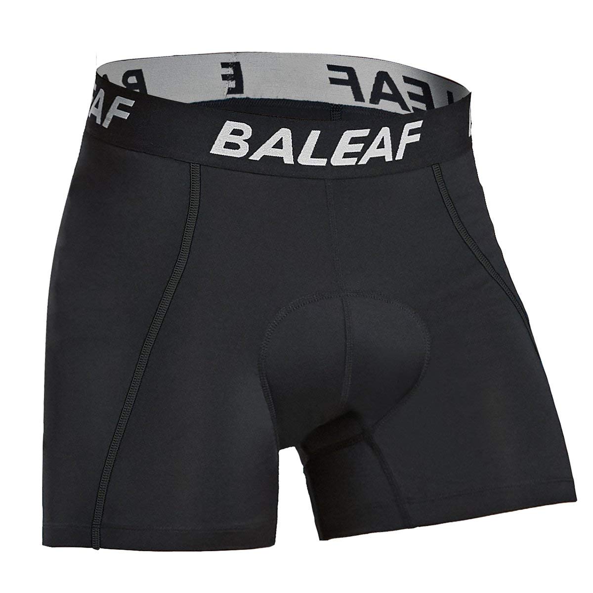 BALEAF Men's 3D Padded Bike Shorts Cycling Underwear Mountain Biking Bicycle MTB Underpants for Men Black L